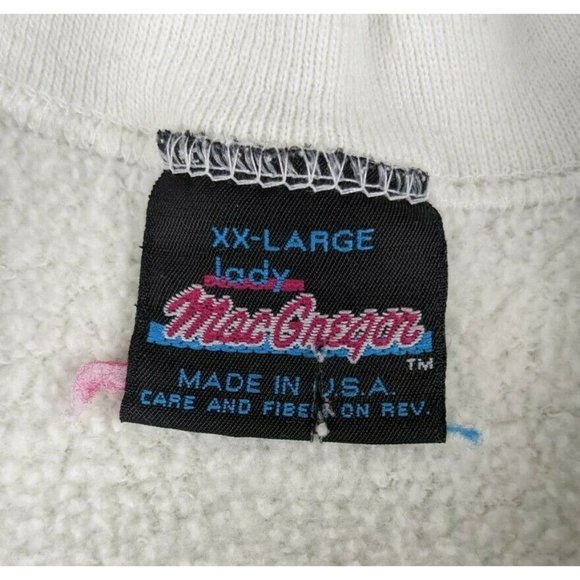 Vintage Women's Pledge Allegiance Sweatshirt MacGregor USA Made Size 2XL XXL - Picture 3 of 6